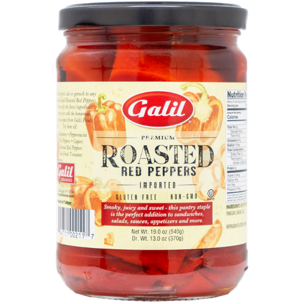 Red Roasted Peppers | Jar | 19 oz | Galil