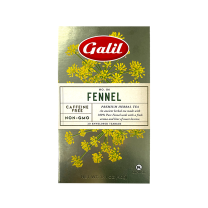 Fennel Herbal Tea | 20' Tea Bags | 1.41 oz | Galil