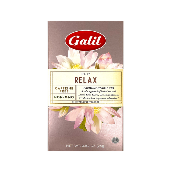 Relax Herbal Tea | 16' Tea Bags | 0.84 oz | Galil