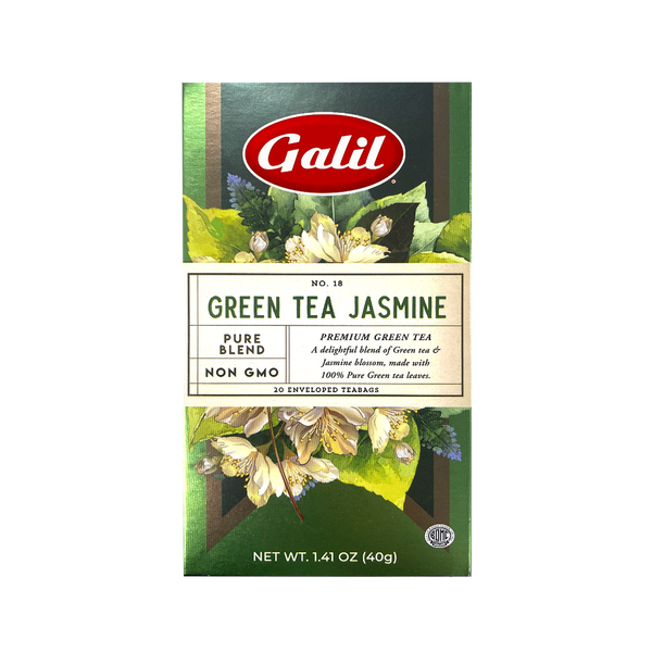 Green Jasmine Herbal Tea | 20' Tea Bags | 1.41 oz | Galil