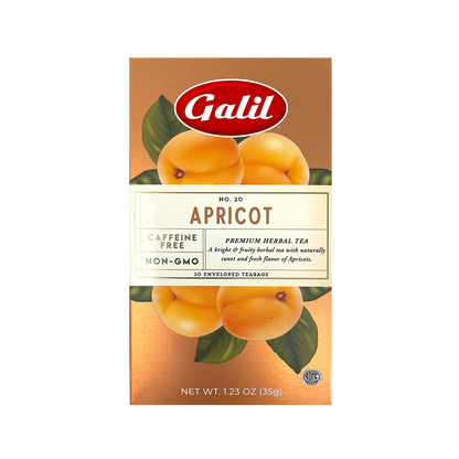 Apricot Herbal Tea | 20' Tea Bags | 1.23 oz | Galil