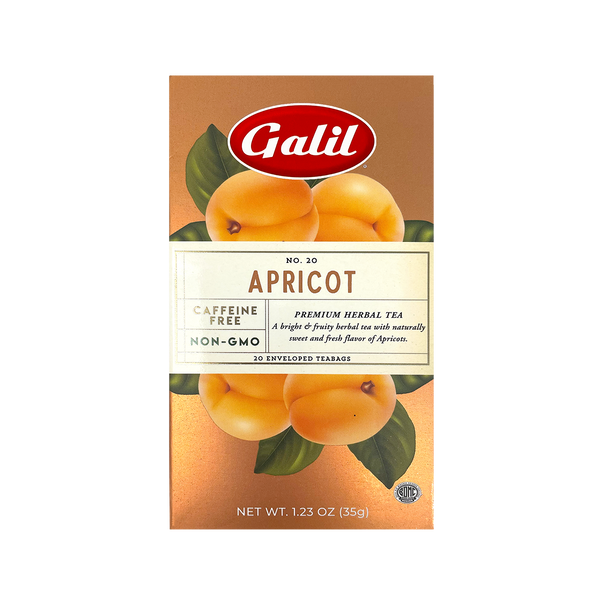 Apricot Herbal Tea | 20' Tea Bags | 1.23 oz | Galil