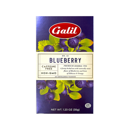 Blueberry Herbal Tea | | 20' Tea Bags | 1.23 oz | Galil
