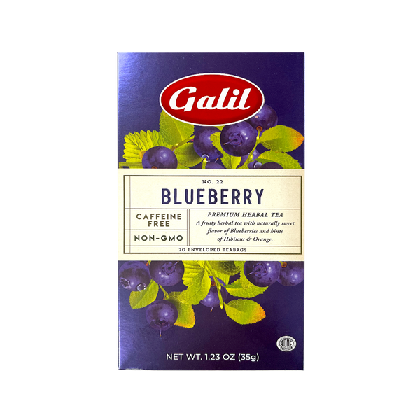 Blueberry Herbal Tea | | 20' Tea Bags | 1.23 oz | Galil