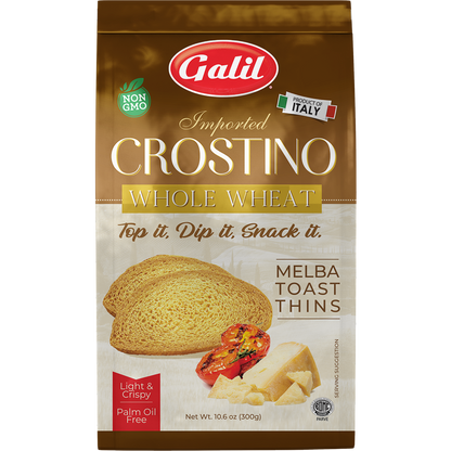 Crostino | Melba Toast Thins | Whole Wheat | 10.6 oz | Galil