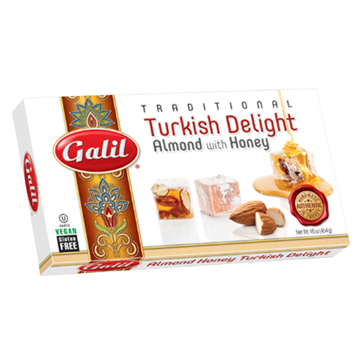 Almond Honey Turkish Delight | 16 oz | Galil