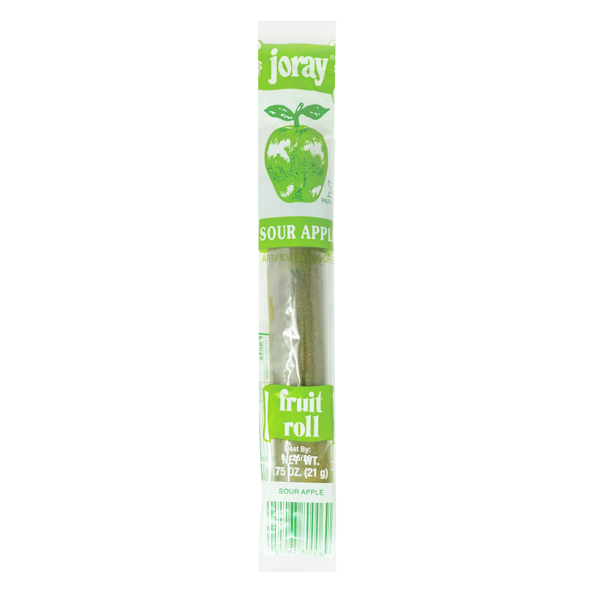 Sour Apple Fruit Rolls | Real Fruit | .75 oz | Joray