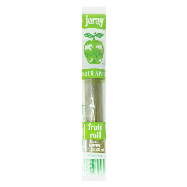 Sour Apple Fruit Rolls | Real Fruit | .75 oz | Joray