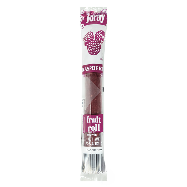 Raspberry Fruit Rolls | Real Fruit | .75 oz | Joray