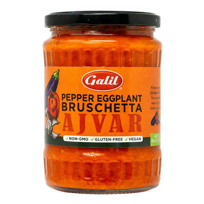 Pepper & Eggplant Bruschetta,Mild Ajvar, Galil