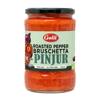 Roasted Pepper Bruschetta, Pinjur, Galil
