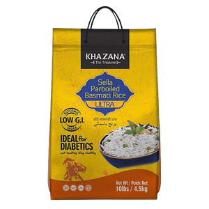 Low G.I. Parboiled Basmati Rice | 10 lbs | Khazana