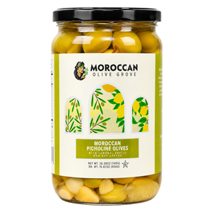 Moroccan Green Whole Olives with Lemon