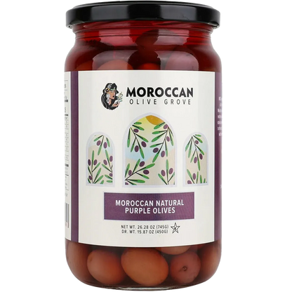 Natural Purple Olives | 26.28 oz | Moroccan Olive Grove