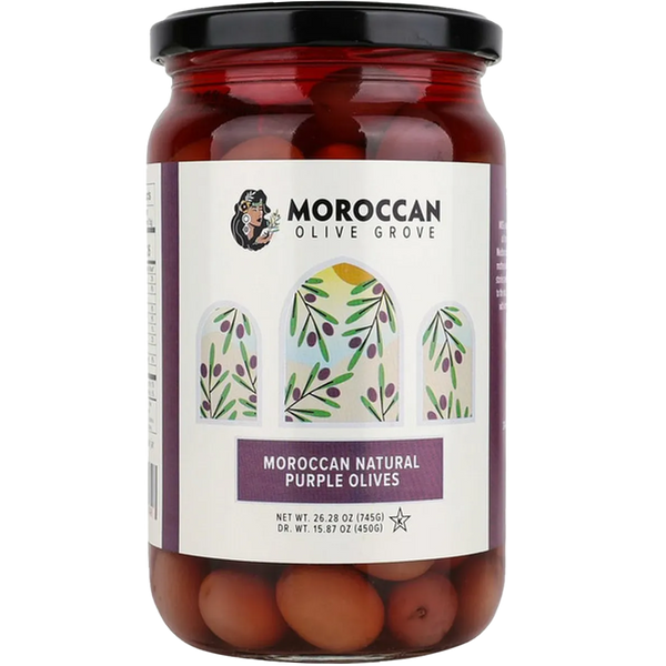 Natural Purple Olives | 26.28 oz | Moroccan Olive Grove