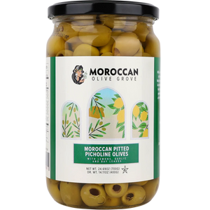 Pitted Picholine Olives | 26.28 oz | Moroccan Olive Grove