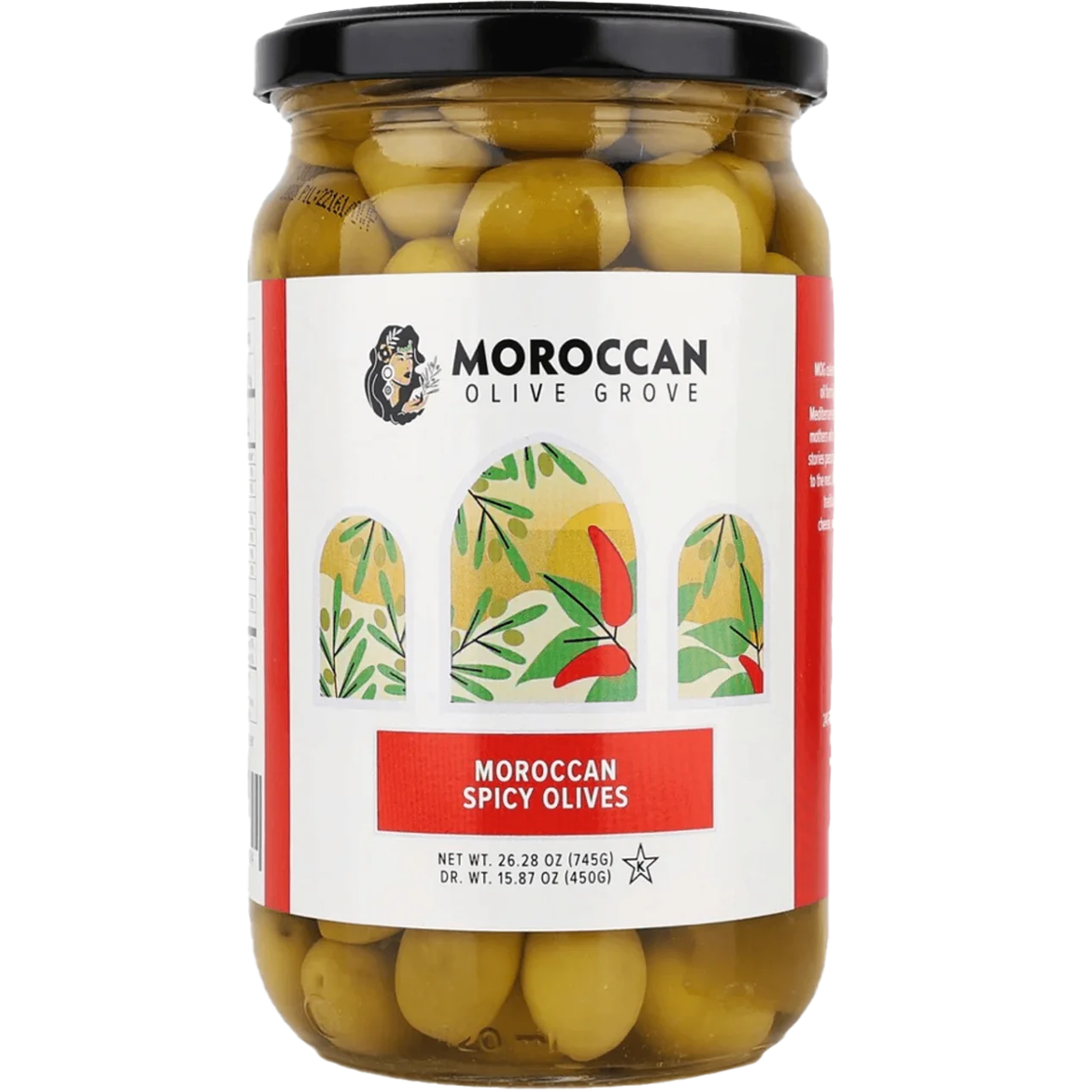 Spicy Olives | 26.28 oz | Moroccan Olive Grove