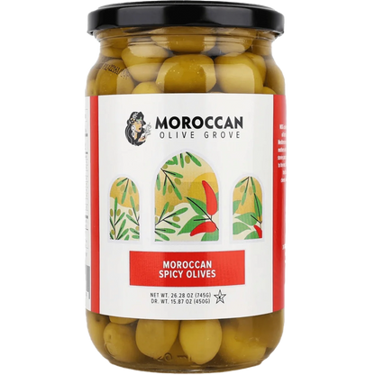 Spicy Olives | 26.28 oz | Moroccan Olive Grove