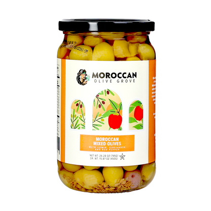 Moroccan Mixed Olives | 26.28 oz  | Moroccan Olive Grove