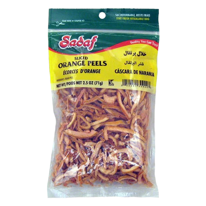 Dried Orange Peels | Sliced | 2.5 oz | Sadaf