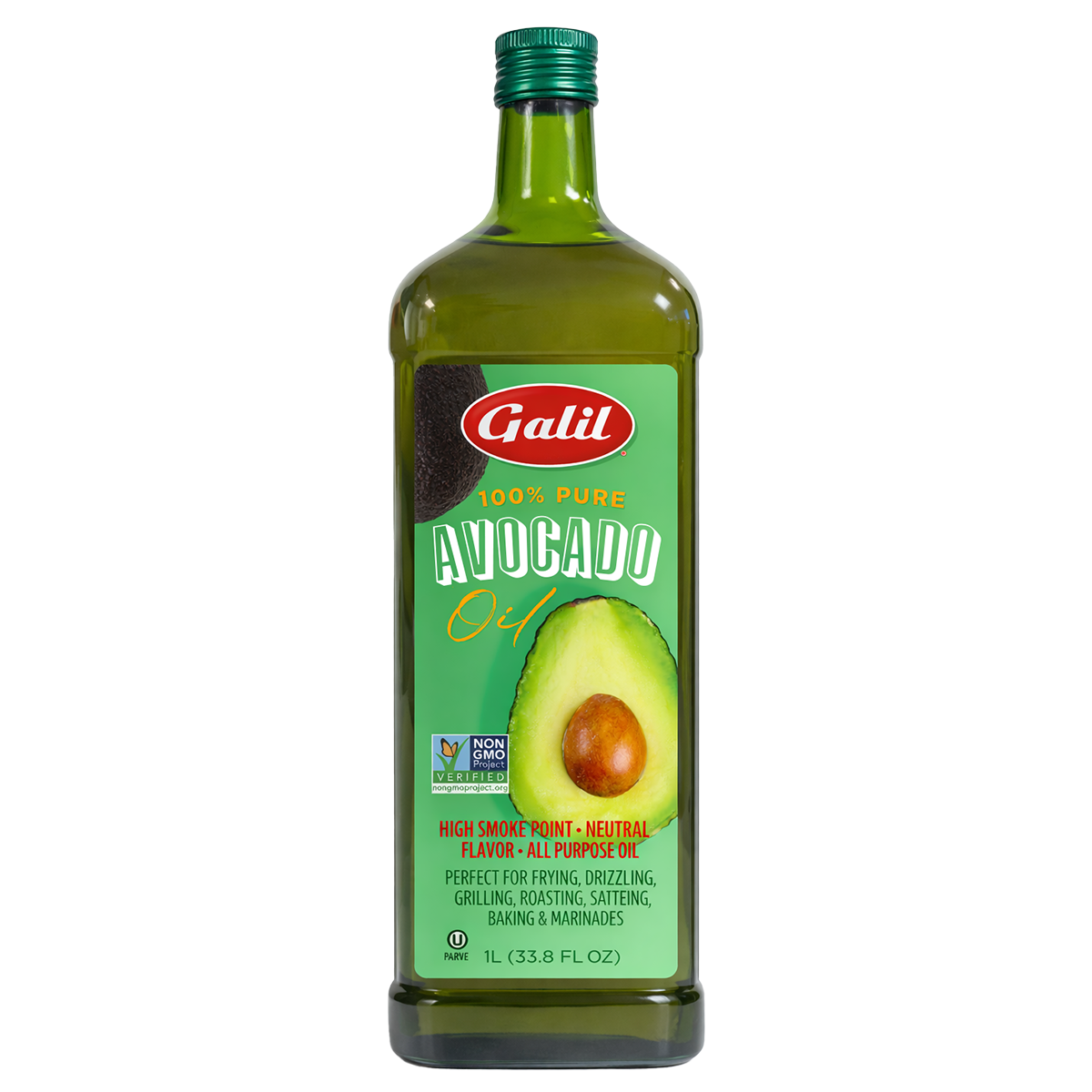 100% Pure Avocado Oil, 1L Glass, Galil