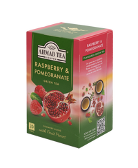 Pomegranate & Raspberry - Green Tea | 20' Tea Bags | Ahmad Tea