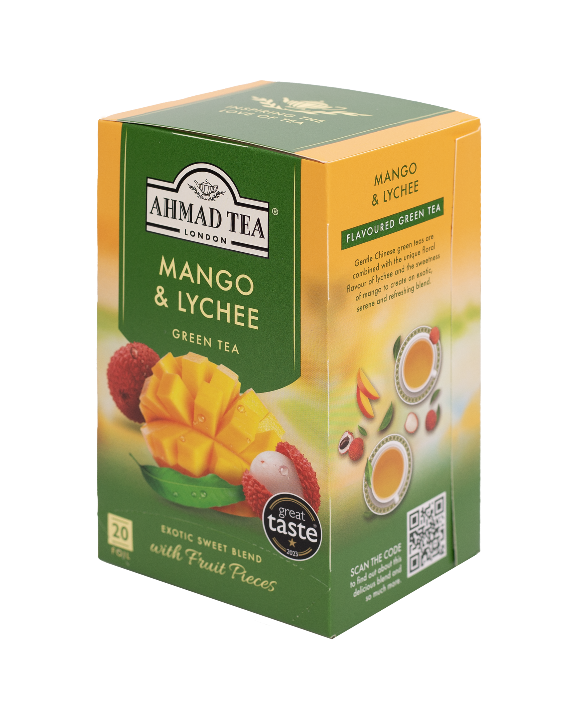 Mango & Lychee Green Tea, Ahmad Tea