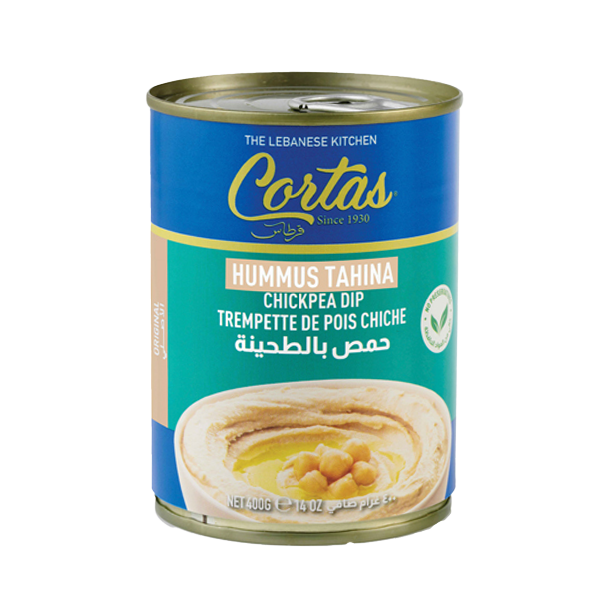 Hummus Tahini | Chickpea Dip | 14 oz | Cortas