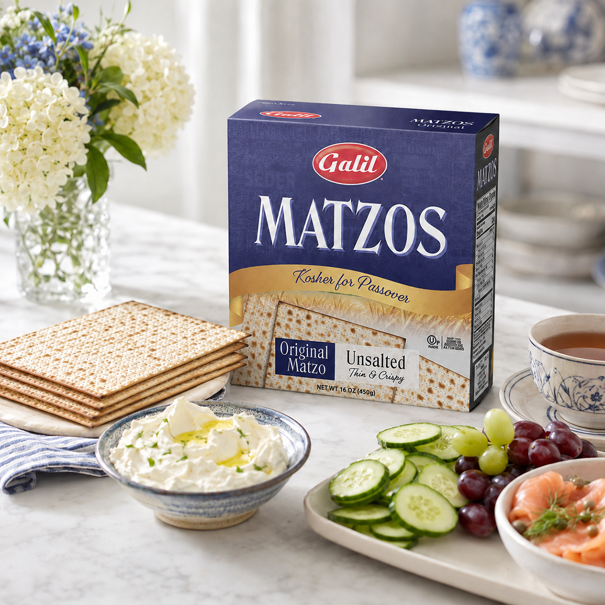 Original Matzos | Unsalted | 1 lb Box | Galil