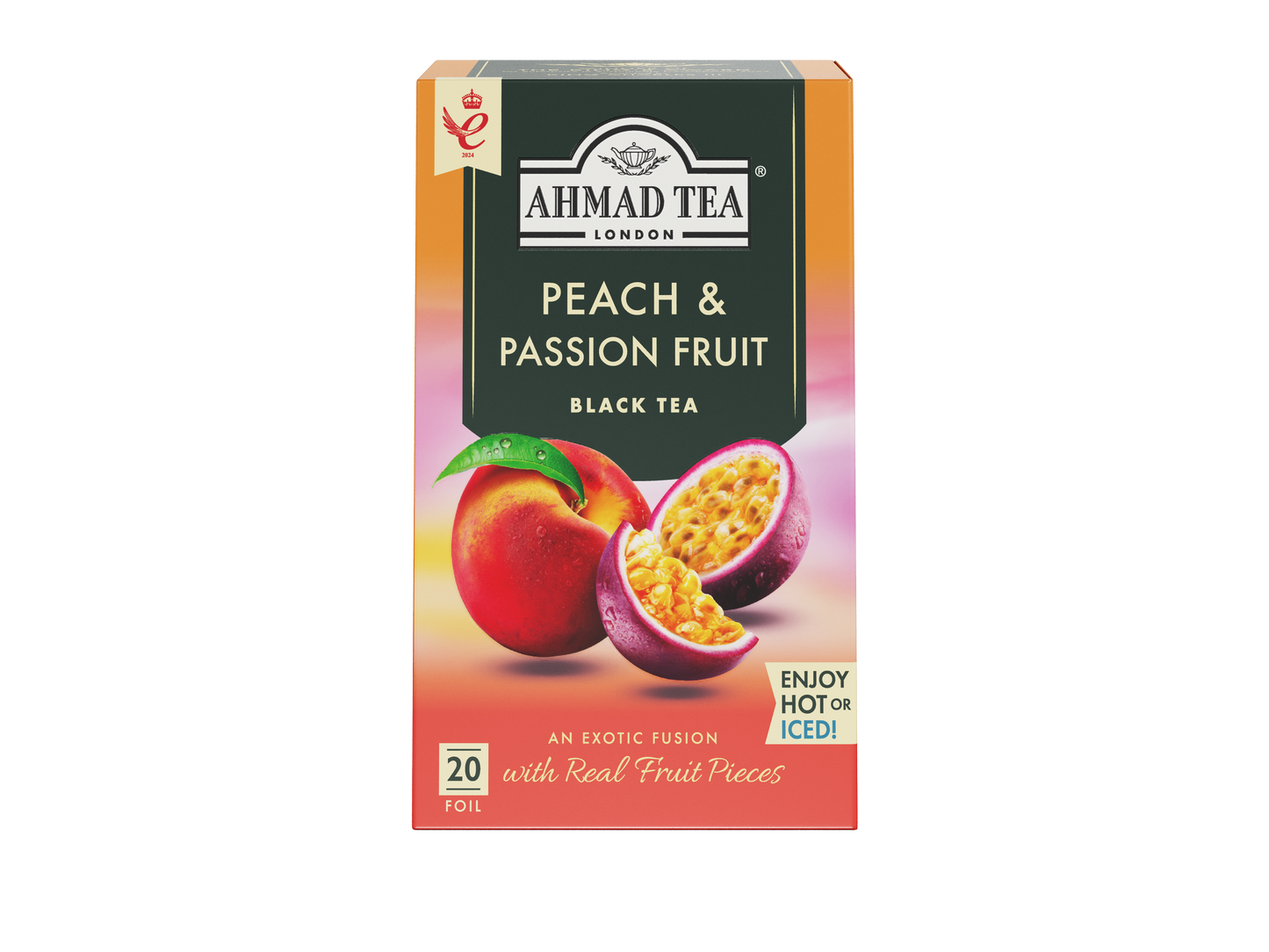 Peach & Passion Fruit - Black Tea | 20' Tea Bags | Ahmad Tea