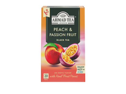 Peach & Passion Fruit - Black Tea | 20' Tea Bags | Ahmad Tea