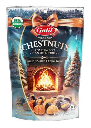 Organic Roasted Chestnuts (Holiday Ed.), Peeled & Ready to Eat, Galil