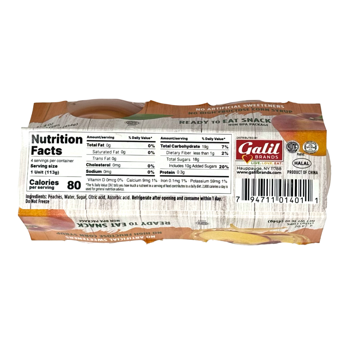 Diced Peaches in Light Syrup, Galil