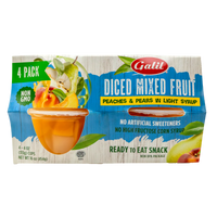 Diced Peaches and Pears in Light Syrup, Galil