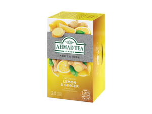 Lemon & Ginger Infusion Herbal Fruit Tea, Ahmad Tea
