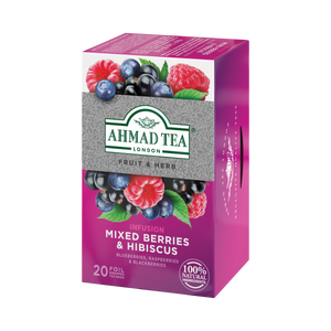 Mixed Berries & Hibiscus Infusion Herbal Fruit Tea, Ahmad Tea