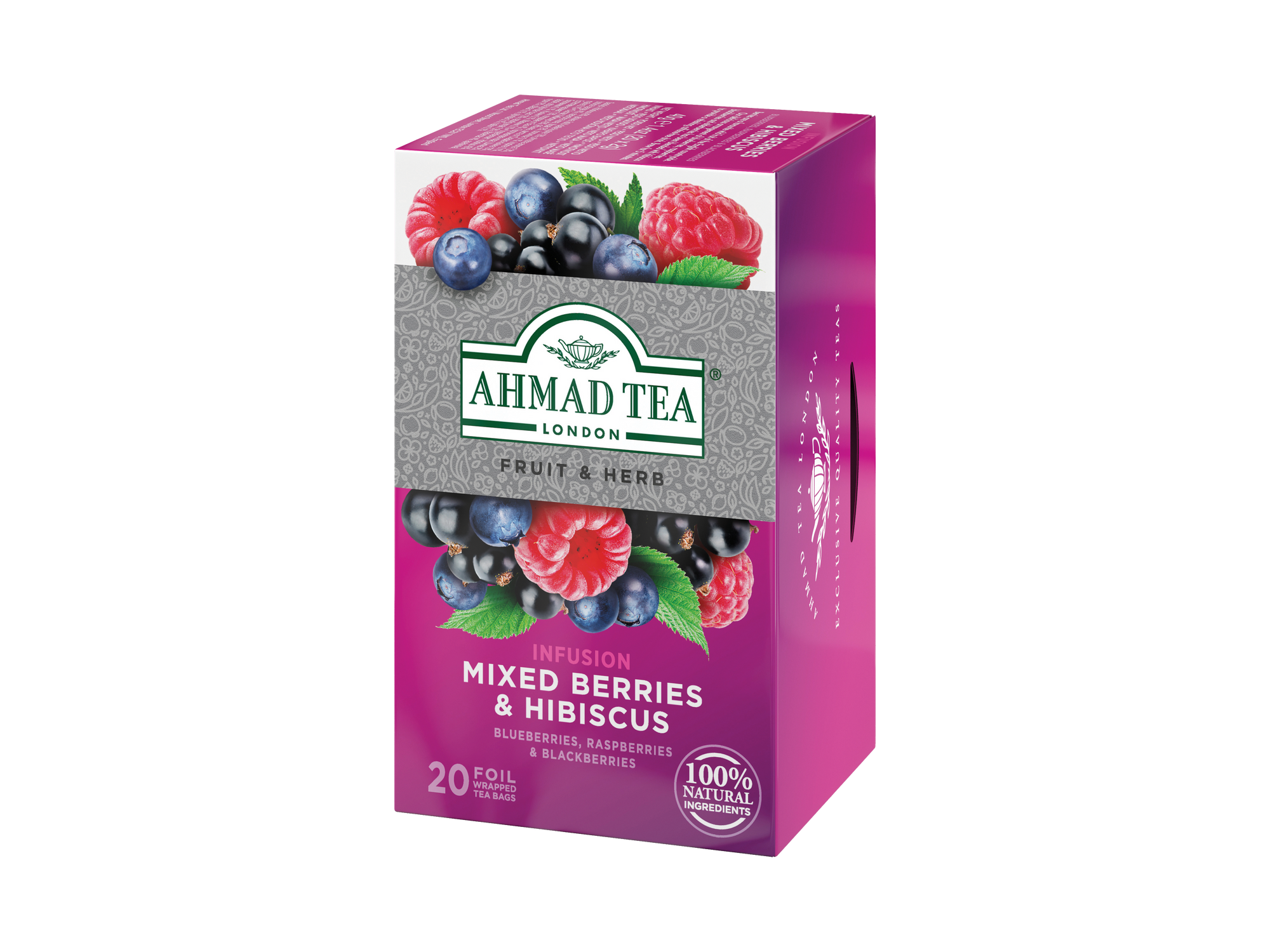 Mixed Berries & Hibiscus Infusion Herbal Fruit Tea, Ahmad Tea