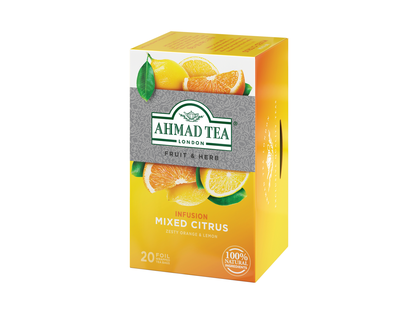 Mixed Citrus Infusion Tea - Herbal | 20' Tea Bags | Ahmad Tea
