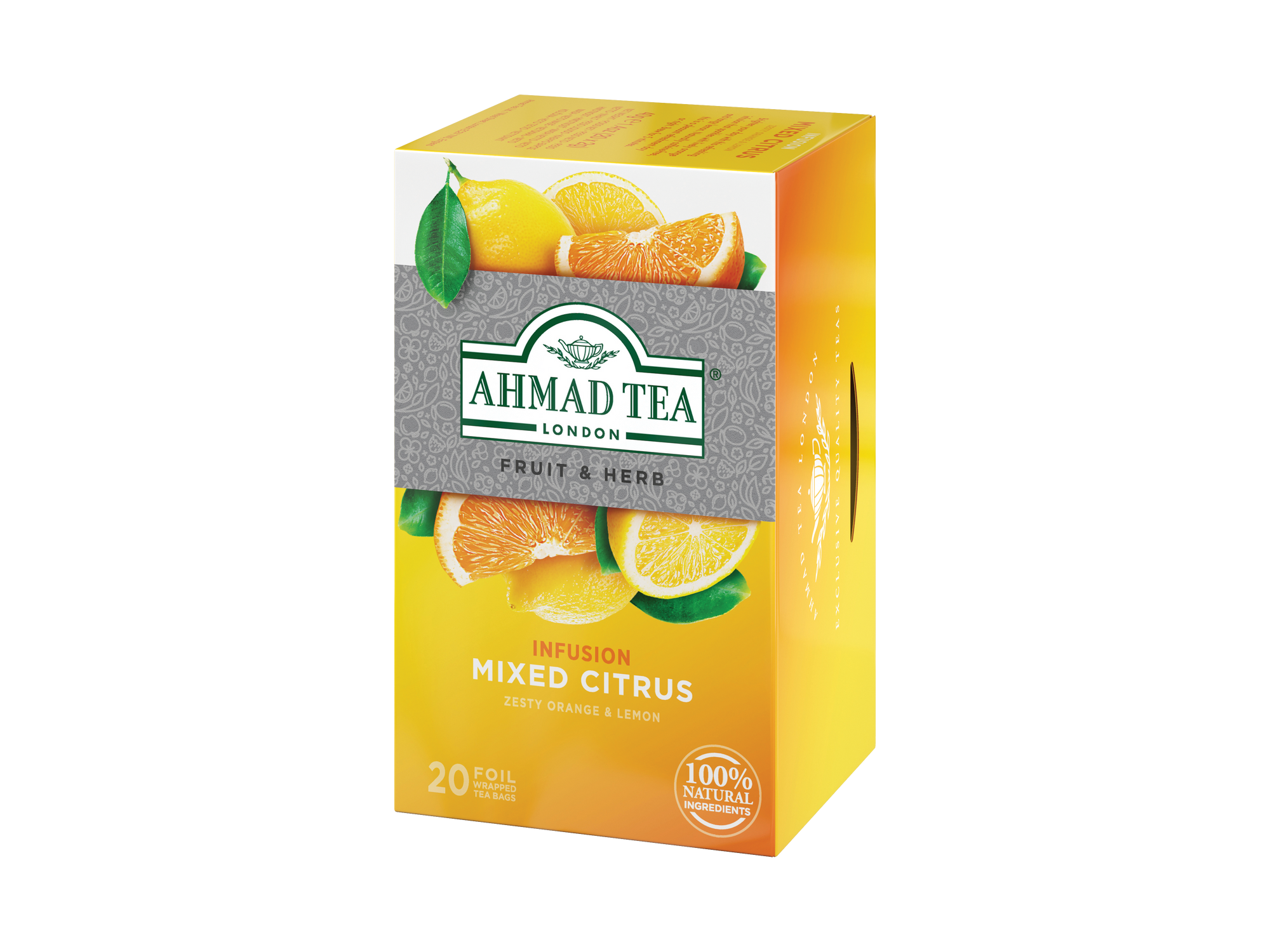 Mixed Citrus Infusion Tea - Herbal | 20' Tea Bags | Ahmad Tea
