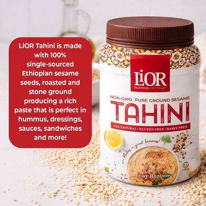 Tahini, Pure Stone Ground Sesame Butter, LiOR