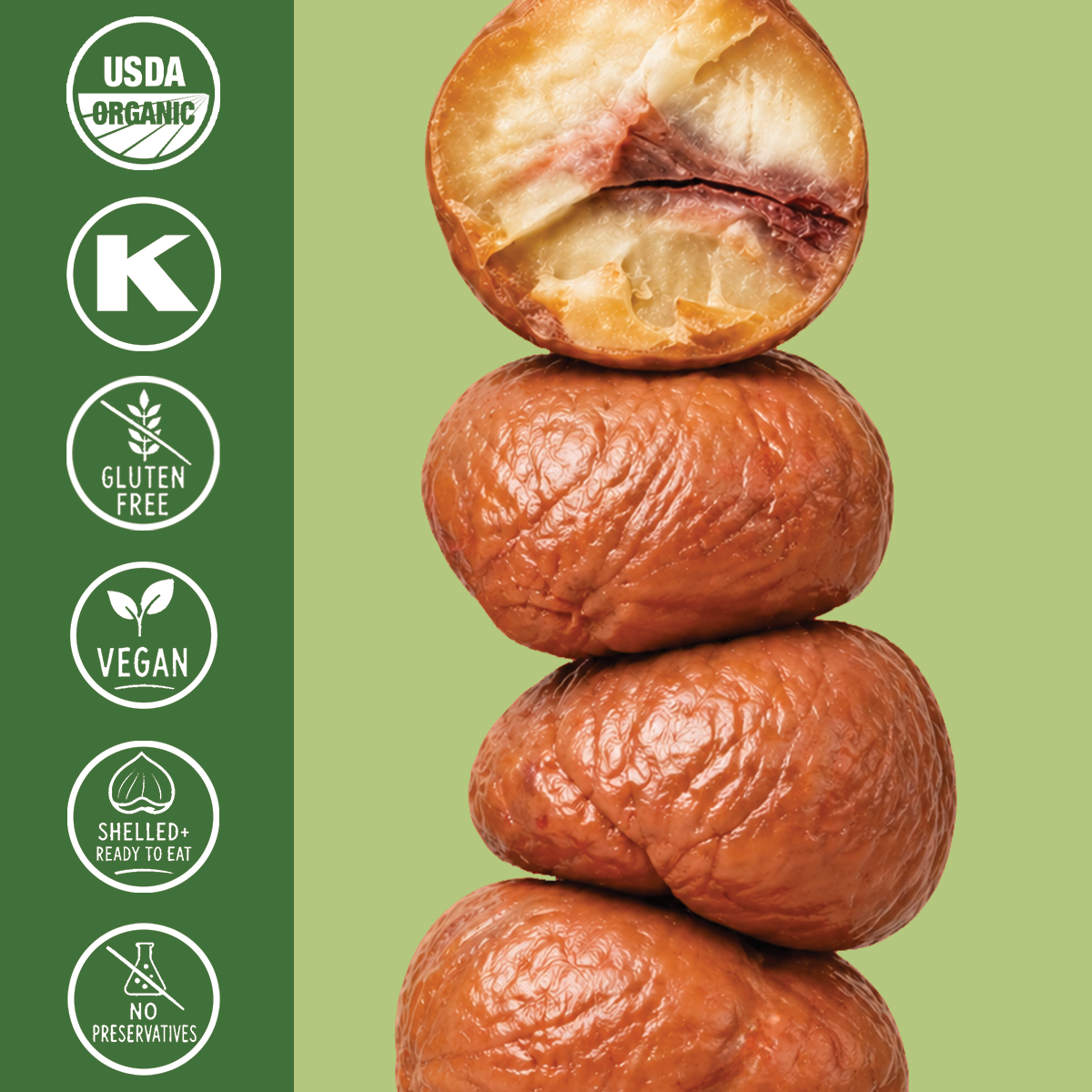 Galil Organic Roasted Chestnuts, Peeled & Ready to Eat