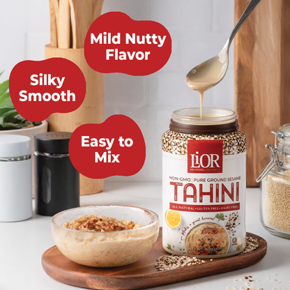Tahini, Pure Stone Ground Sesame Butter, LiOR