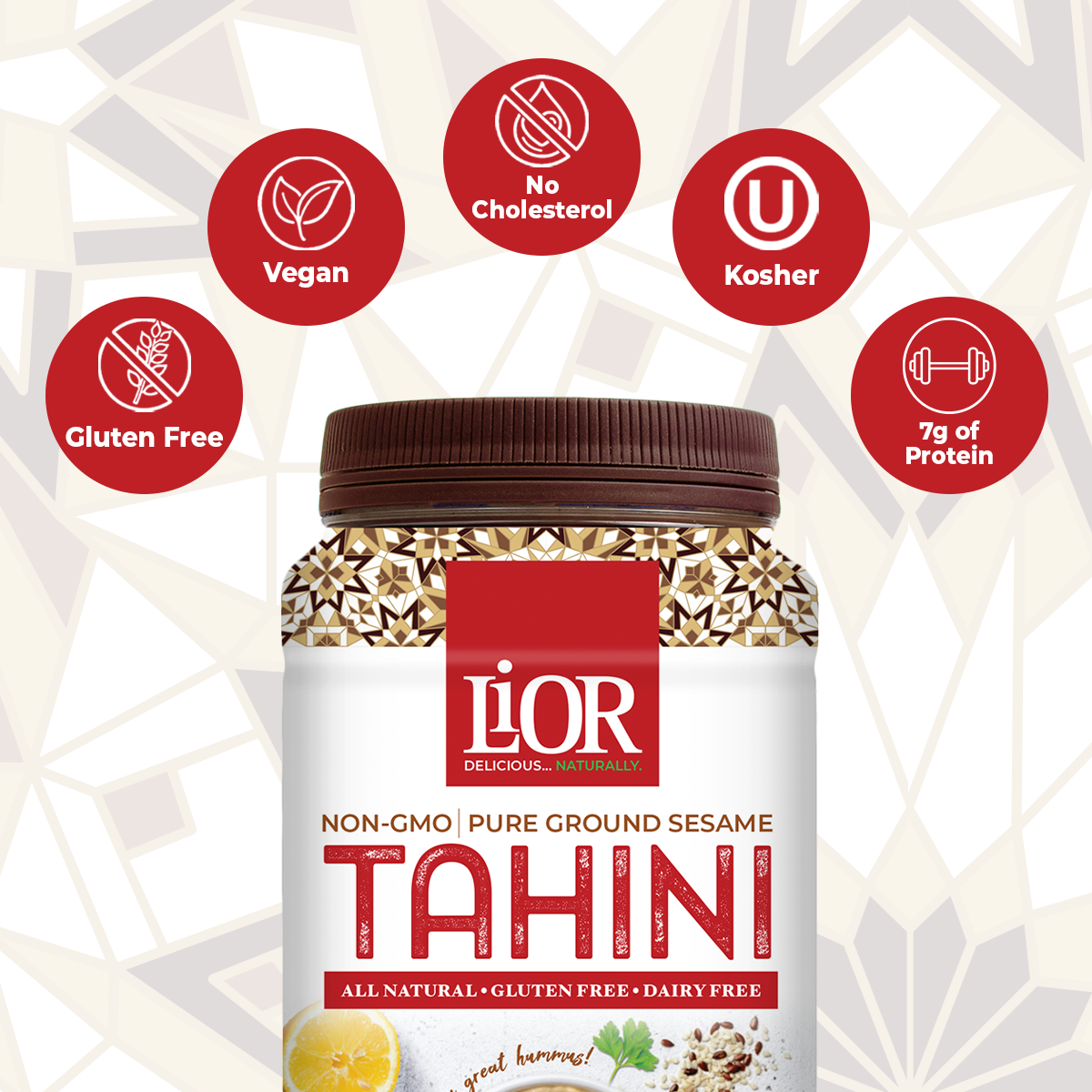 Tahini, Pure Stone Ground Sesame Butter, LiOR