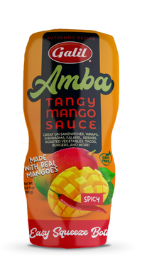Spicy Tangy Mango Sauce | Squeeze Bottle | 10.6 oz | Galil Amba