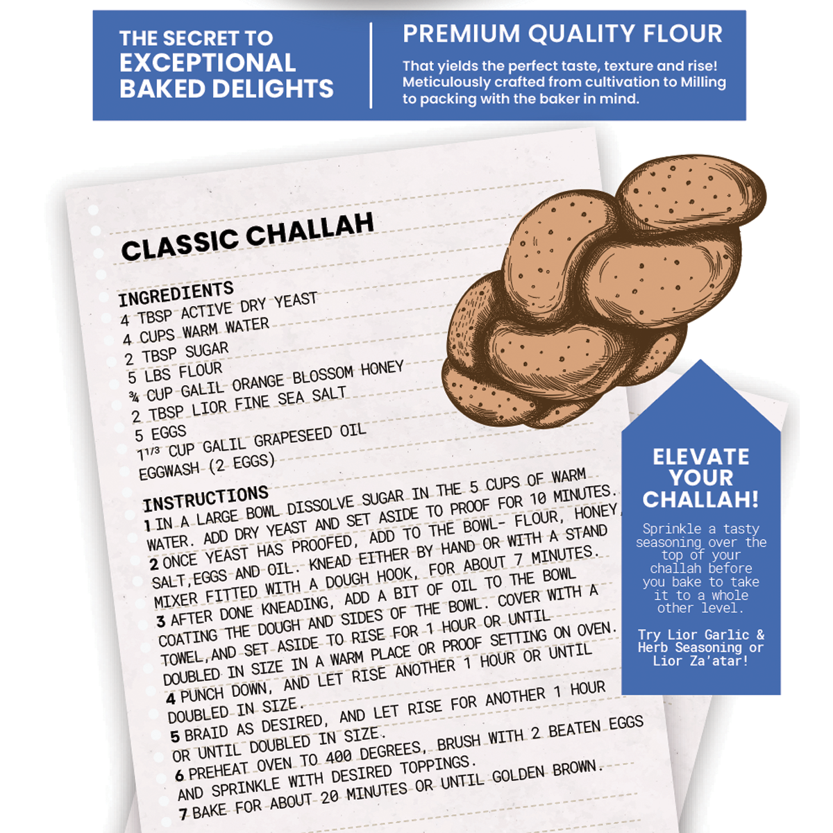 High-Gluten Bread-Challah Flour, Chasadim
