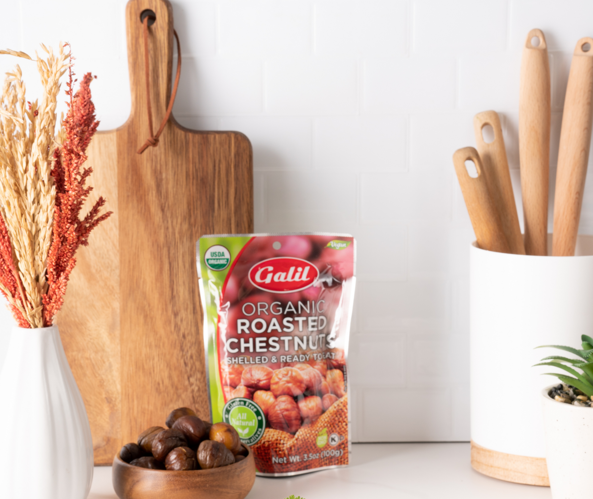 Organic Roasted Chestnuts, Peeled & Ready to Eat, Galil