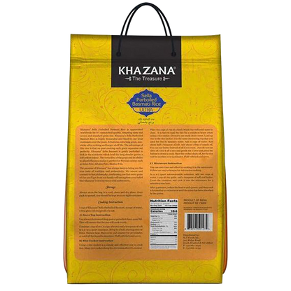 Low G.I. Parboiled Basmati Rice | 10 lbs | Khazana