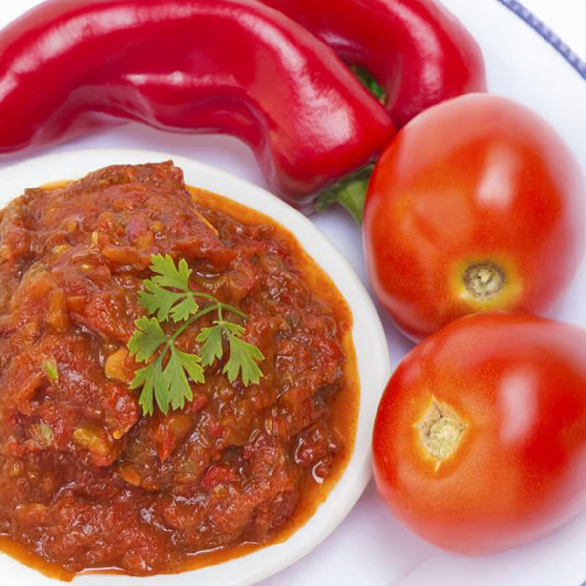 Mixed Vegetable Bruschetta & Relish, Lutenica, Galil