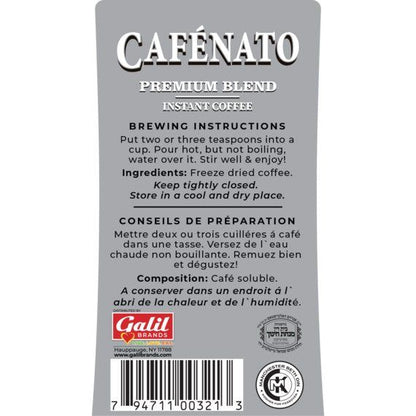 100% Pure Instant Coffee Crystals | Cafénato | 7 oz | Galil - ShopGalil