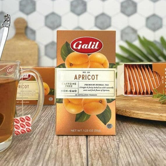 Apricot Herbal Tea | 20' Tea Bags | 1.23 oz | Galil - ShopGalil